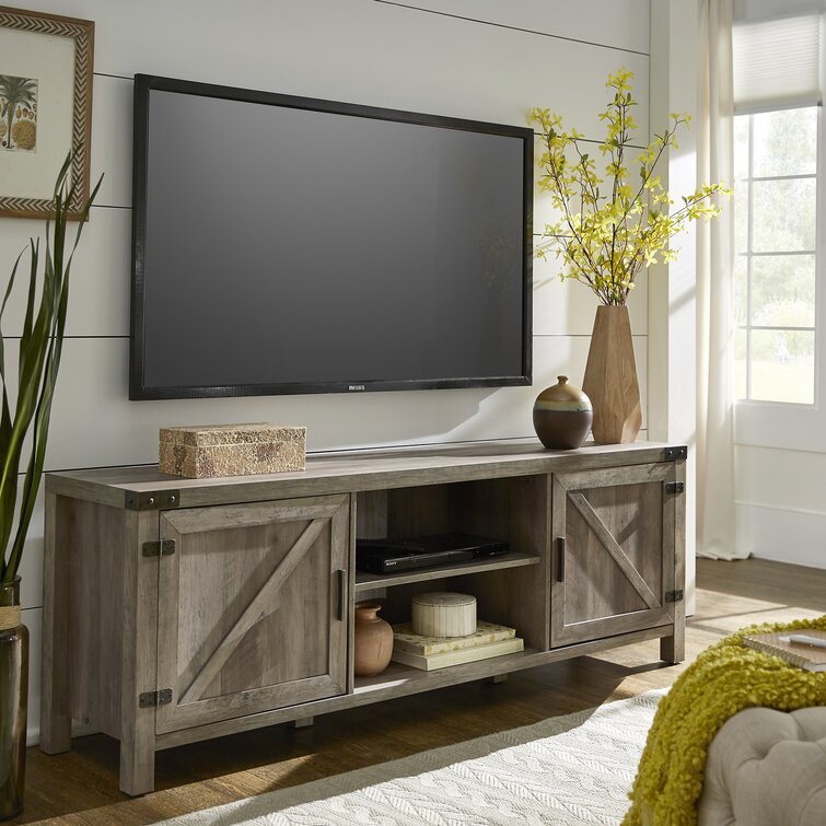 Wayfair tv stand 2024 barn door